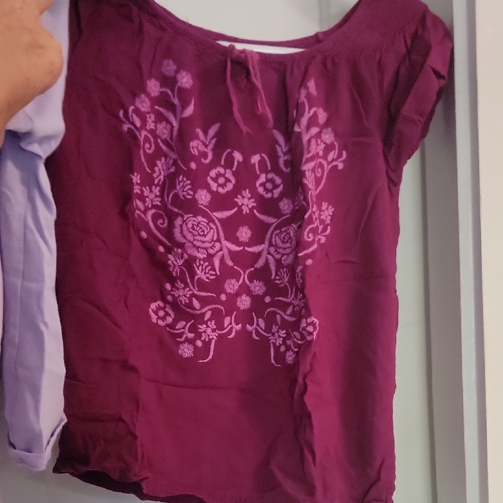 GAP Kids Short Sleeve T-Shirt Set - Lavender and Burgundy - Picture 5 of 8